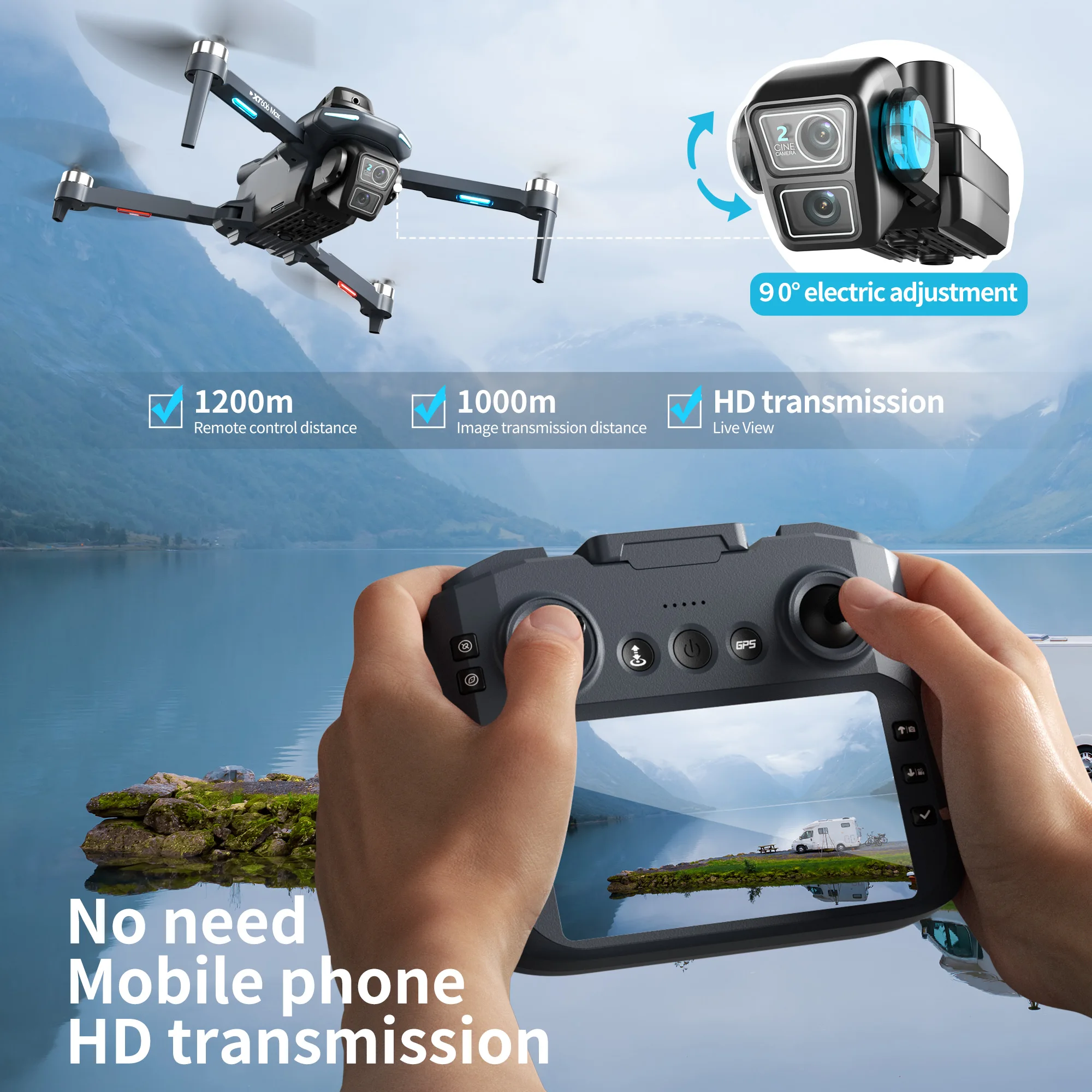 โดรนรุ่น Original XT606 ระดับม - Drone Thermal Imaging บทวิจารณ์และราคา