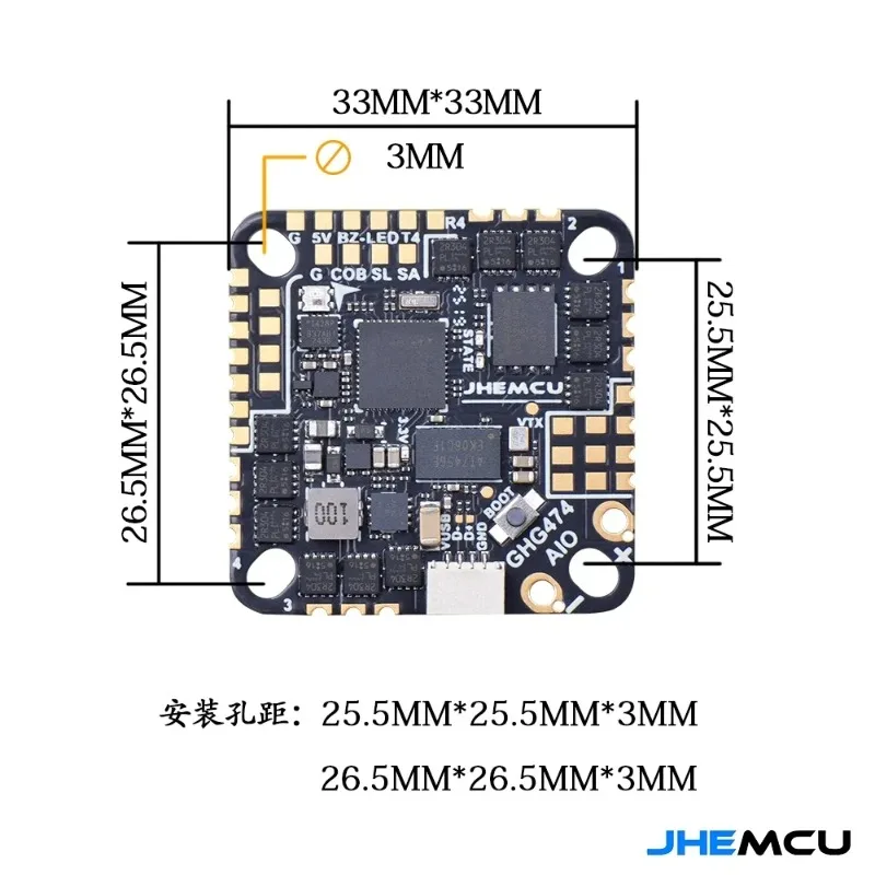 JHEMCU GHG474AIO 40A AIO ชุดคว - Betaflight Fc F4 บทวิจารณ์และราคา