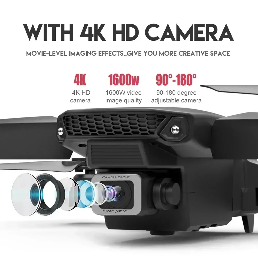 E88 Pro WIFI FPV Droneมุมกว้าง - Drone Lidar บทวิจารณ์และราคา